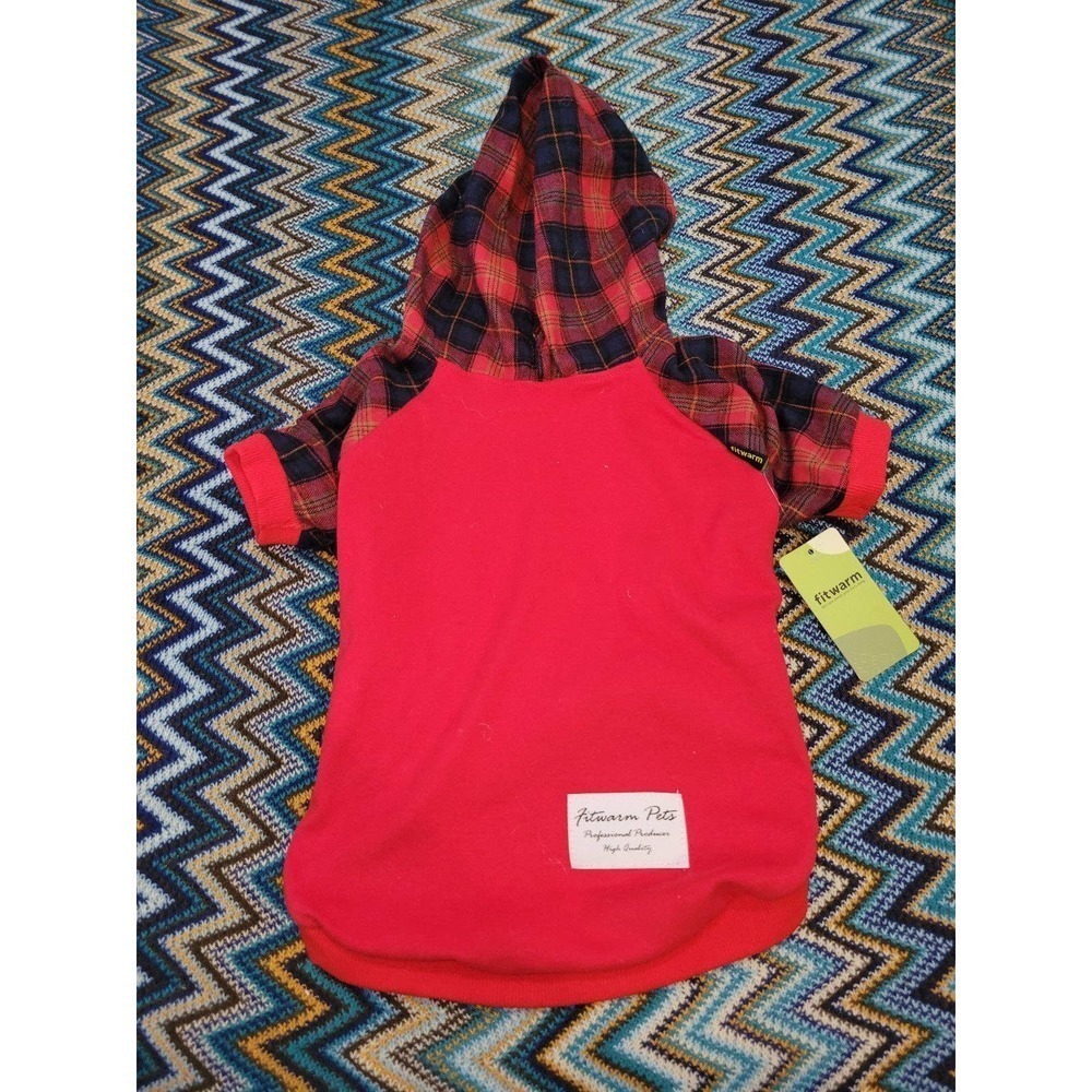 Dog hoody xl Red And Black Plaid